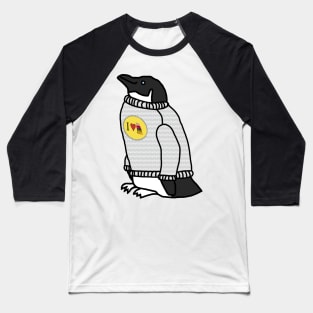 Animals in Clothes Penguin Wearing a Cozy Sweater Baseball T-Shirt